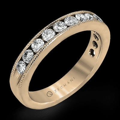 Sustainable Material ZR46 Anniversary Ring in 14k Gold with Diamonds