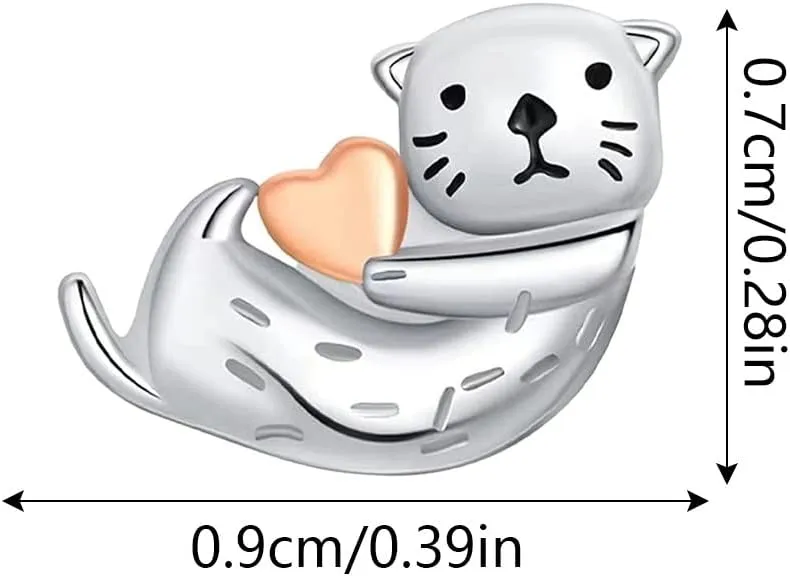 Cute Otters Stud Earrings Dainty Personalized Statement Earrings Anniversary Birthday Jewelry Gift for Women