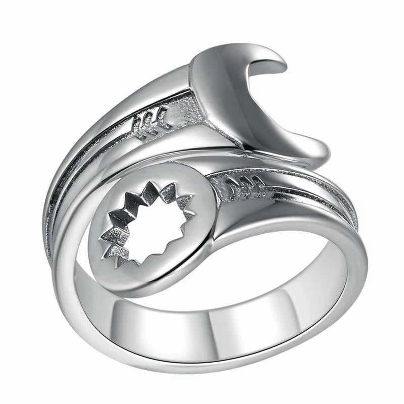 Affordable Insignia City Logo Cycolinks 925 Sterling Silver Wrench Ring Re-sizeable Size