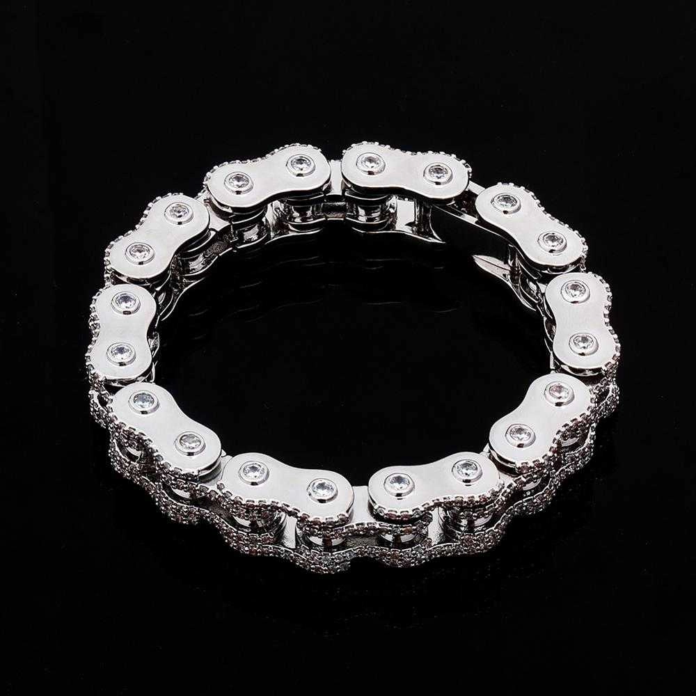 Cycolinks Bling 18mm Cubic Zirconia Bike Chain Bracelet Ethnic Folklore Broad Composites