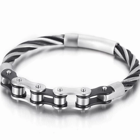 Cycolinks Braided Wire Mens Bike Chain Bracelet Local Touch