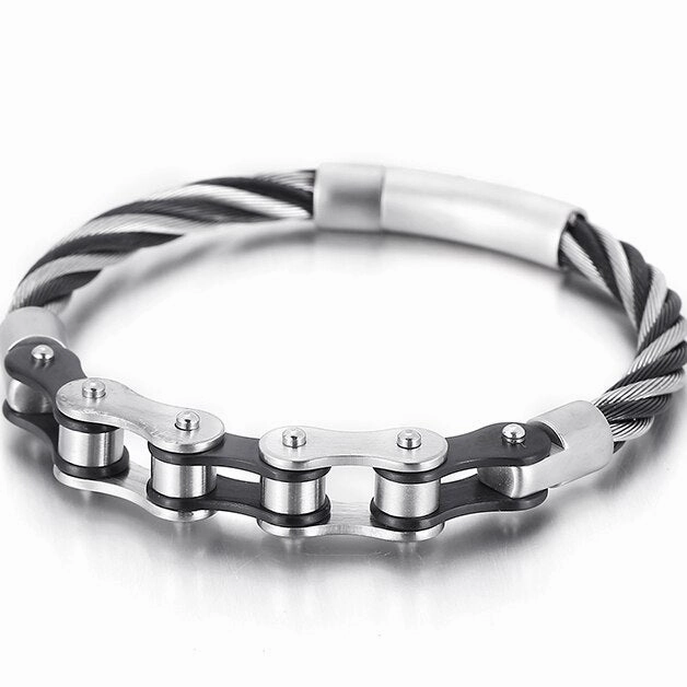 Cycolinks Braided Wire Mens Bike Chain Bracelet Local Touch