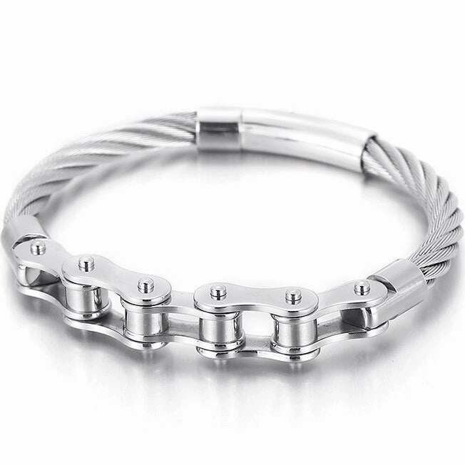 Cycolinks Braided Wire Mens Bike Chain Bracelet Novel Vision