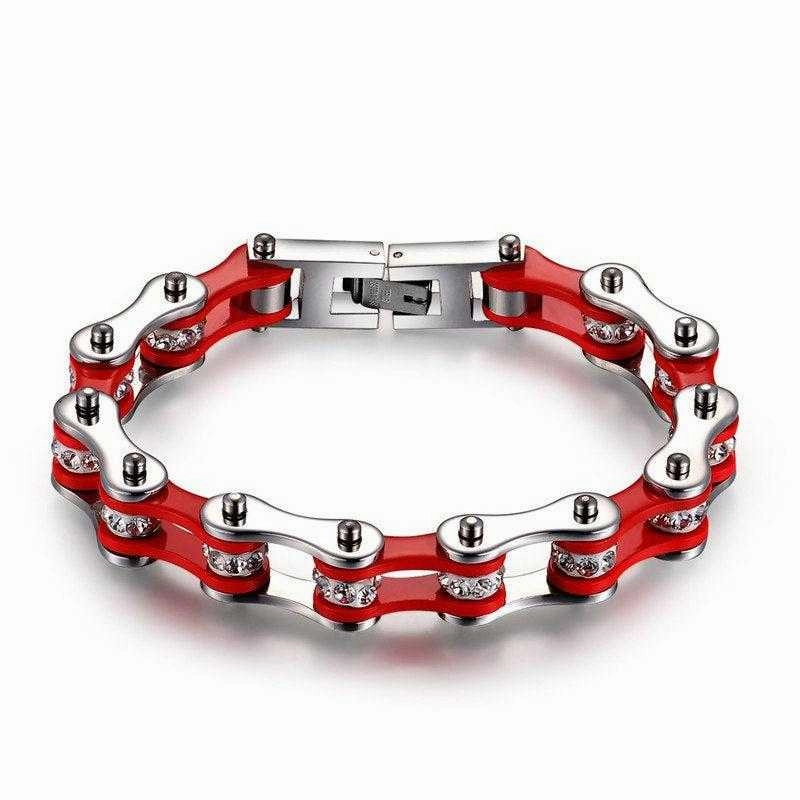 Cycolinks Red/Silver Crystal Bracelet Soon-To-Be Perfect Ten