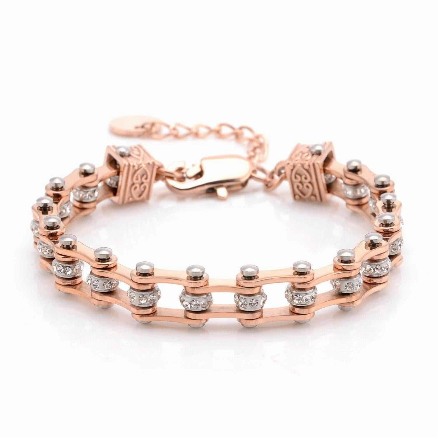 Second-To-None highly recommended Cycolinks Womens Charm Rose Gold Crystal Bracelet