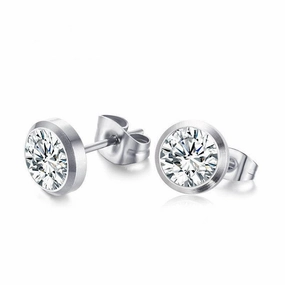 Hook Fasteners built to last Cycolinks Zircon Stud Earrings Positive Combinations