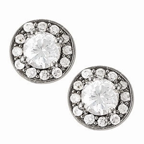 Radiant Essential Round Diamond Halo Earring Set