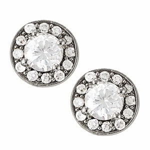 Radiant Essential Round Diamond Halo Earring Set