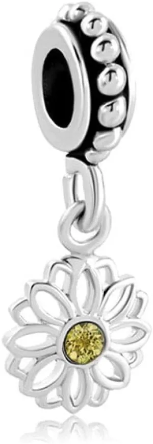 Dangle Crystal Charm Beads for Charm Bracelets