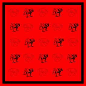 Dawgs Red Bandana Scarf Wrap Fashion Lady