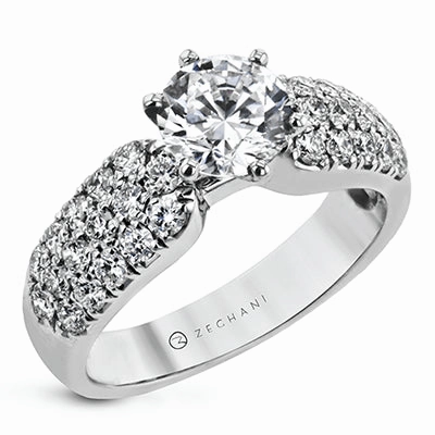 Layer Friendly Fashion Goods ZR2105 Engagement Ring in 14k Gold with Diamonds