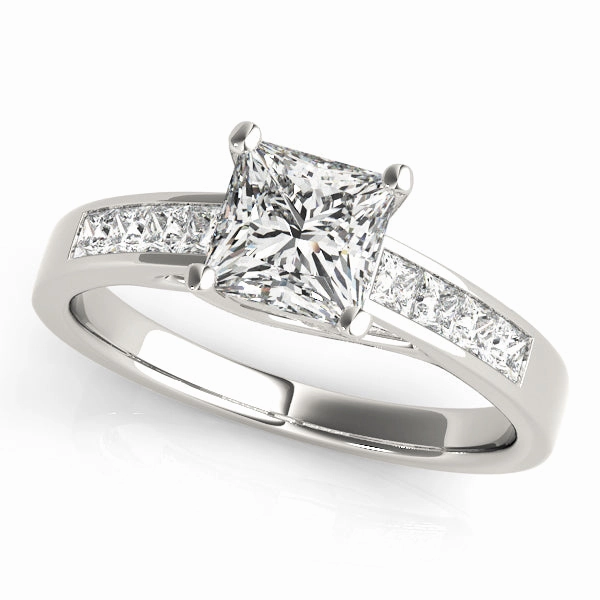 Minimal Choice Princess Diamond Trellis Engagement Ring