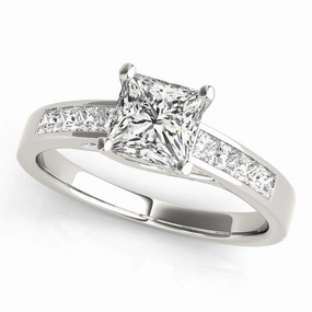 Minimal Choice Princess Diamond Trellis Engagement Ring