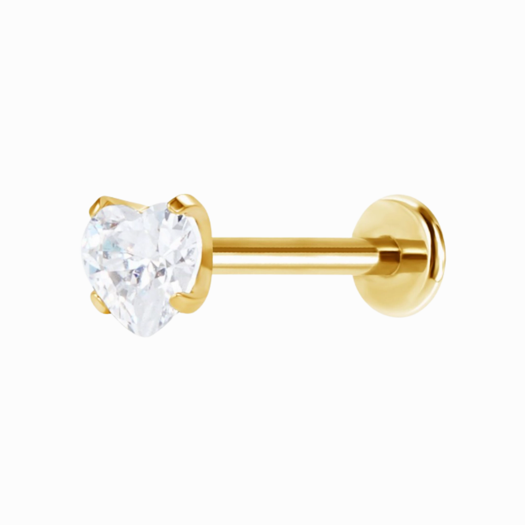 Diamond Heart Flatback Stud Office Item