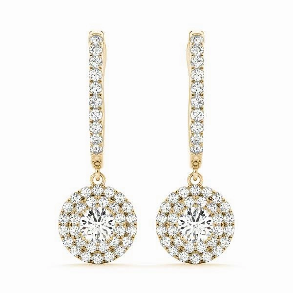 Comfortable Vibe Diamond Round Halo Earrings