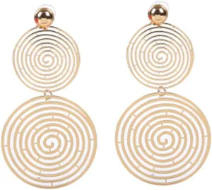 Didiseaon Stylish 1 Pair Circle Dangle Earrings Large Fashionable Earrings for Women for Travel Party Everyday