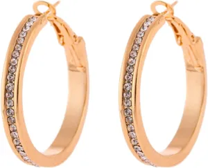 Double Hoop Earring Hoop Crystal Diamond Earrings Gold Plated Alloy Dangle Earring Fashion Jewellery Earrings