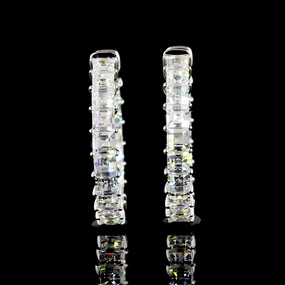 Daily Jewelry Industrial Jewelry 14K WHITE GOLDHoops Earrings