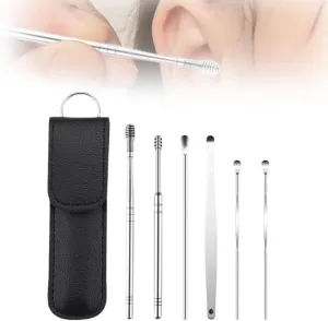 Ear Cleaner, 2024 Upgraded Ear Cleaning Tool Set, Ear Cleaning Kit, Portable Spiral Earwax Cleaner Tool Set (Black)