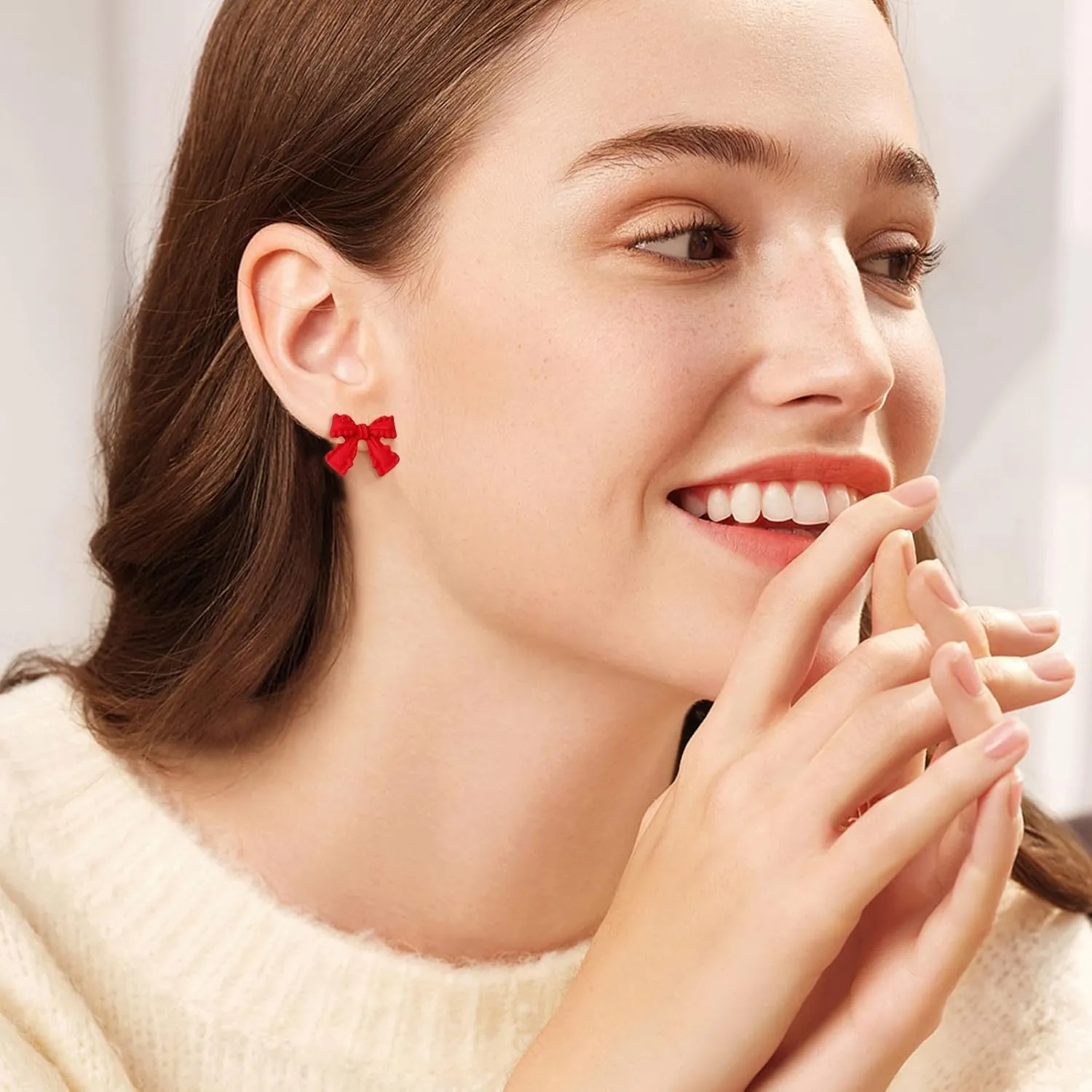Earrings for Women Cute Bow Earring Jewelry Mom Wife Girlfriend Birthday Gifts