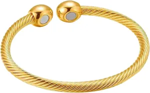 Elastic Adjustable Stainless Steel Cuff Bangle Bracelet for Mens Womens Gold Womens Bracelets