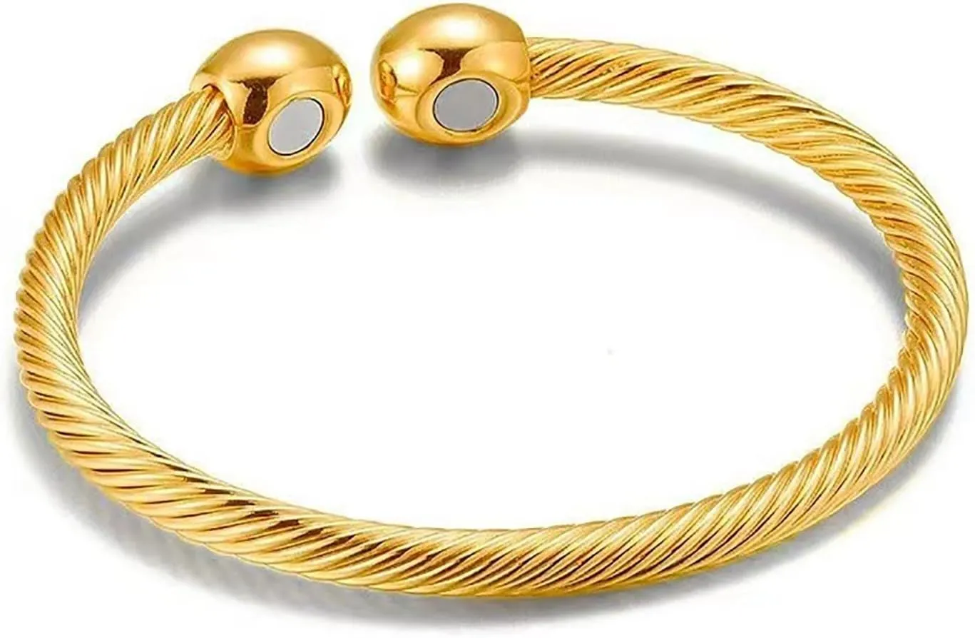 Elastic Adjustable Stainless Steel Cuff Bangle Bracelet for Mens Womens Gold Womens Bracelets