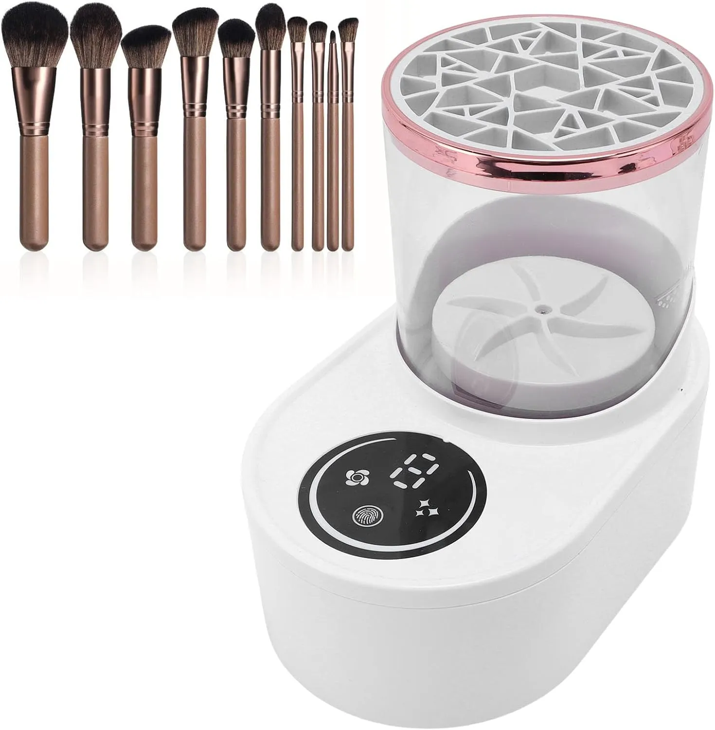 Electric Makeup Brush Cleaner, 850 RPM Effortless Cosmetic Brush Cleaner with USB Cable, Automatic Makeup Brush Cleaning Machine for All Types of Makeup Brushes