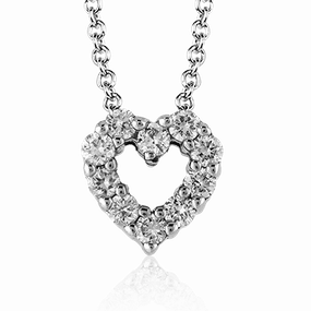 ZP262 Heart Pendant in 14k Gold with Diamonds Work Outfit Inspiring Gift