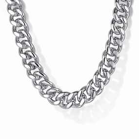 925 Sterling Silver Solid Mens Diamond Cut Cuban Link Chain Necklace Everyday Mood