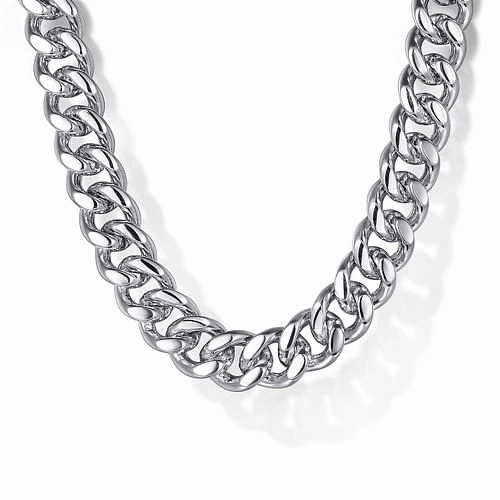 925 Sterling Silver Solid Mens Diamond Cut Cuban Link Chain Necklace Everyday Mood