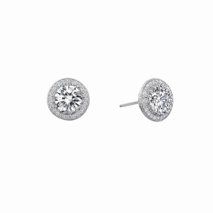 3.08 CTW Halo Stud Earrings Street Accent City Spark