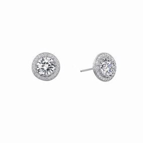 3.08 CTW Halo Stud Earrings Street Accent City Spark