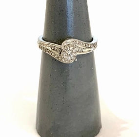 White gold diamond ring Trendy Design Eternal Adornment