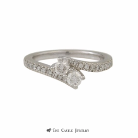 Ever Us .50cttw Diamond Two Stone Ring with Round Brilliant Cut Diamond Sides High-End Craft