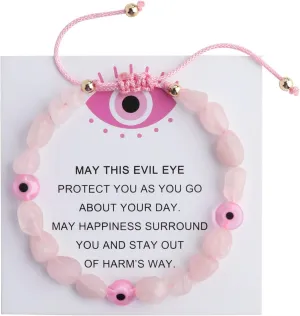 Evil Eye Bracelets Crystal Protection Healing Bracelet, Adjustable String Bracelets For Women Trendy