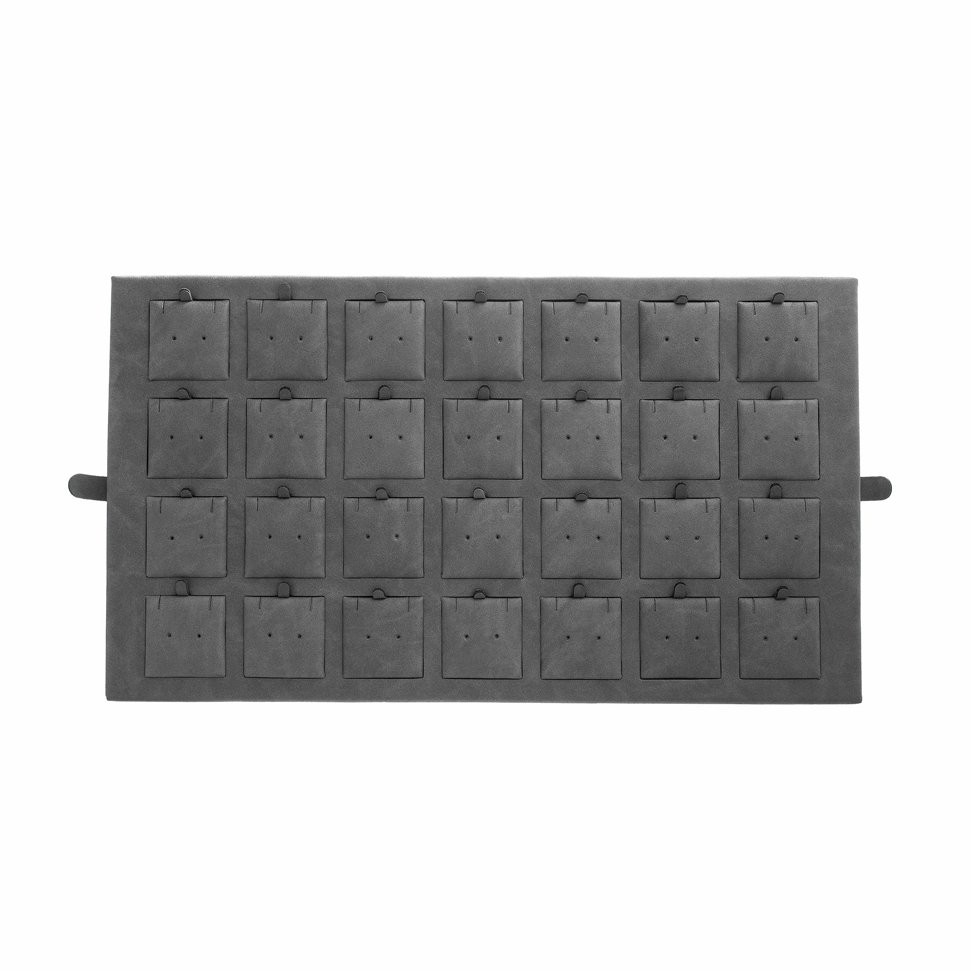 Self Reward Structure Grey Suede Jewelry Tray Multiple Piece Necklace Removable Pads