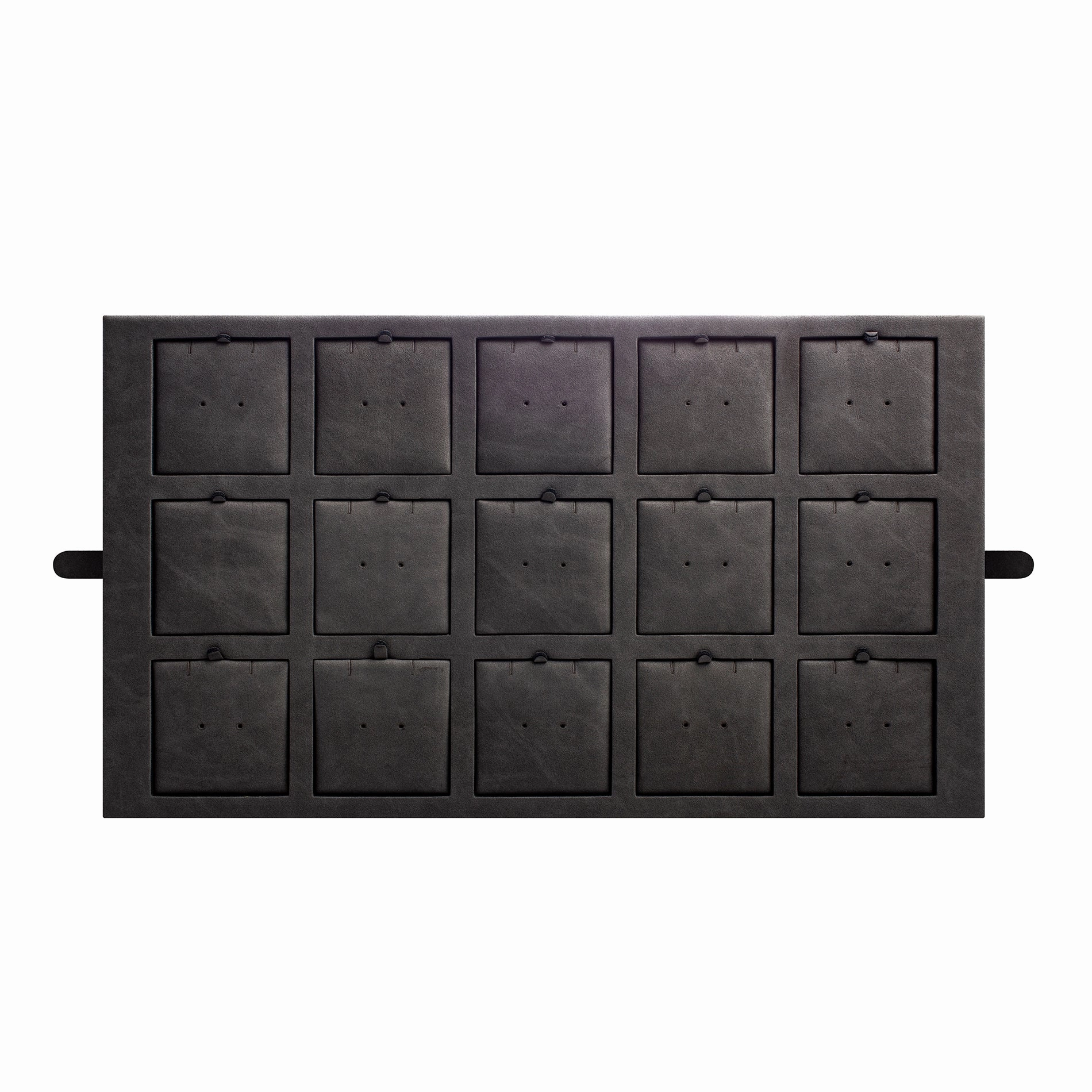 Structure Grey Suede Jewelry Tray Multiple Piece Necklace Removable Pads Durable Adornment Modern Accessory