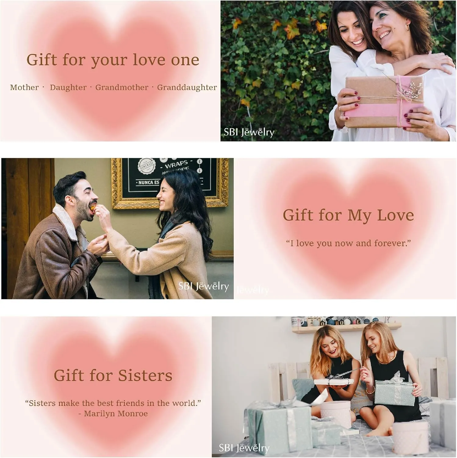Family Love Heart Charm Compatible with Pandora Charms Bracelets for Women Auntie Mom Sister Birthday Charm
