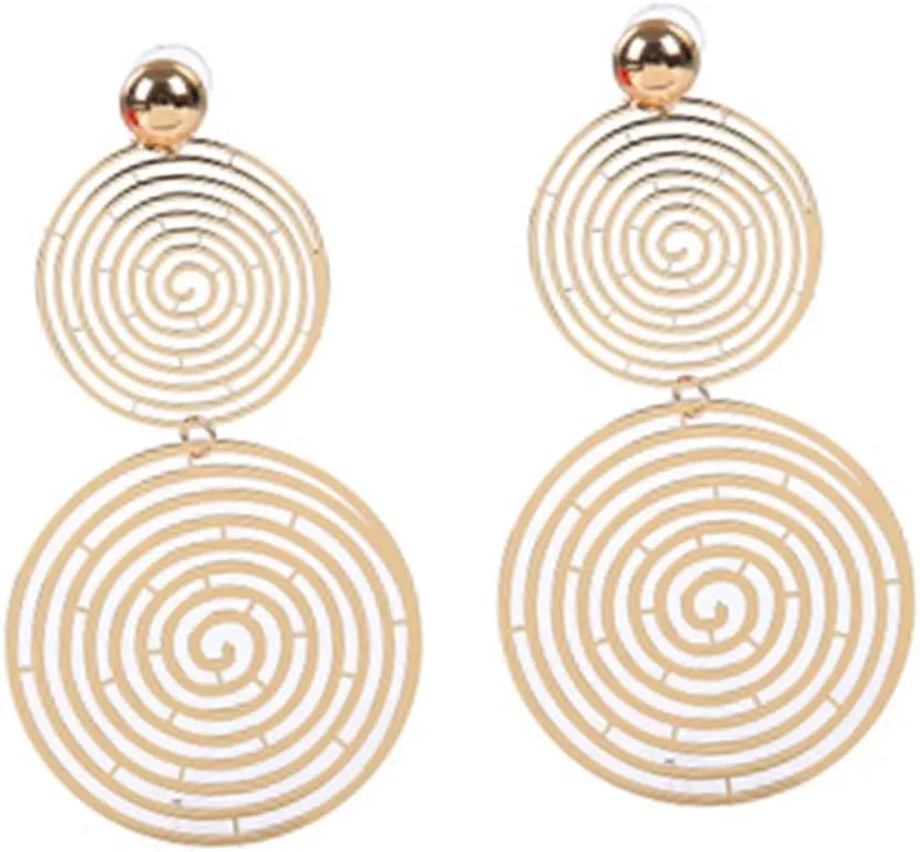 Fashionable Large Earrings Circle Drop Earrings Stylish Hoop Earrings for Women for Parties Casual Wear