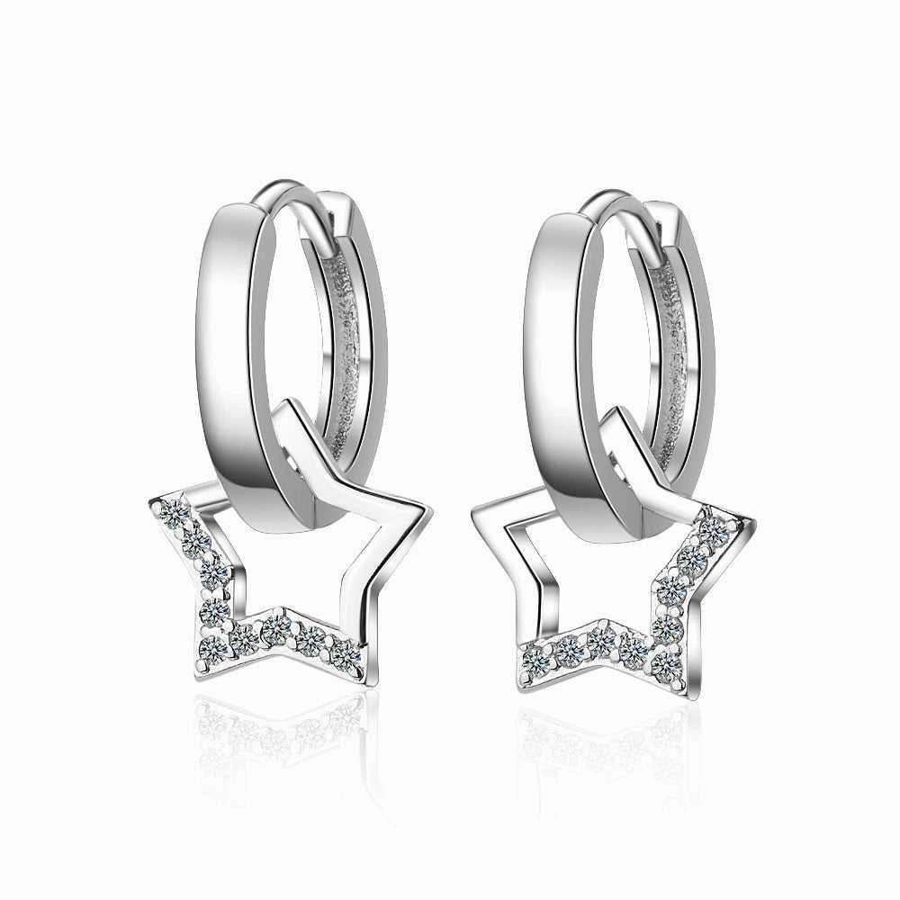 Superior Worth Favorable Amalgamations Cycolinks 925 Sterling Silver Star Earrings