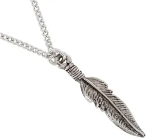 Feather Pendant Charm Pendant Necklace 18" - Silver Tone Fashion Necklaces Trendy Accessories Stylish Additions