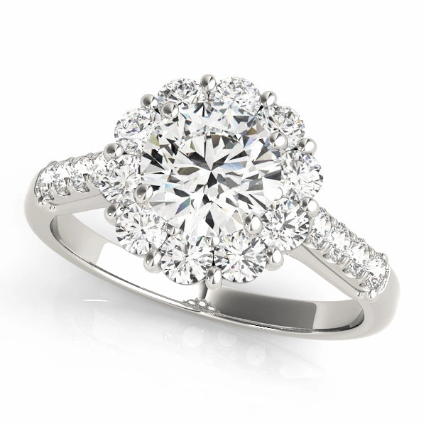 Round Diamond Halo Engagement Ring Convenient Style Timeless Gift