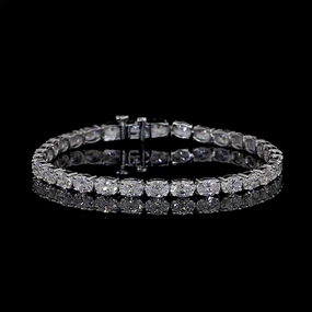 Delicate Style 14K WHITE GOLDTennis Necklace