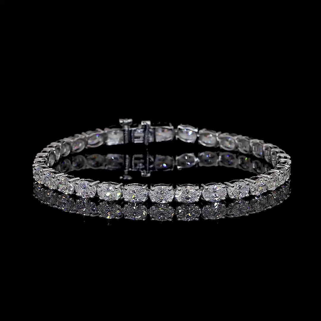 Delicate Style 14K WHITE GOLDTennis Necklace