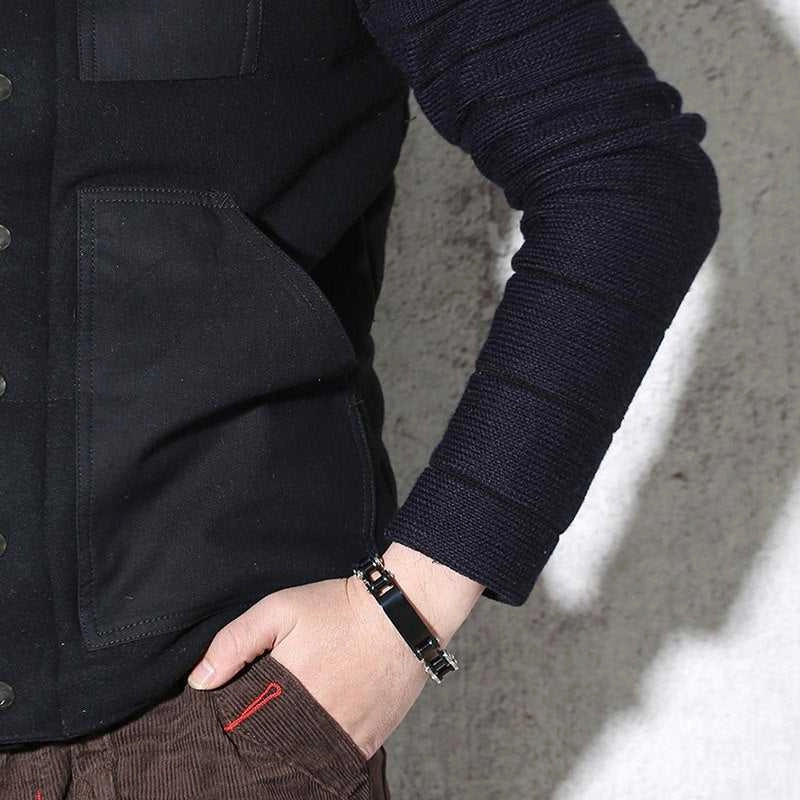 Geometric Shapes Cycolinks Personalised Gold Men's Bike Chain Bracelet