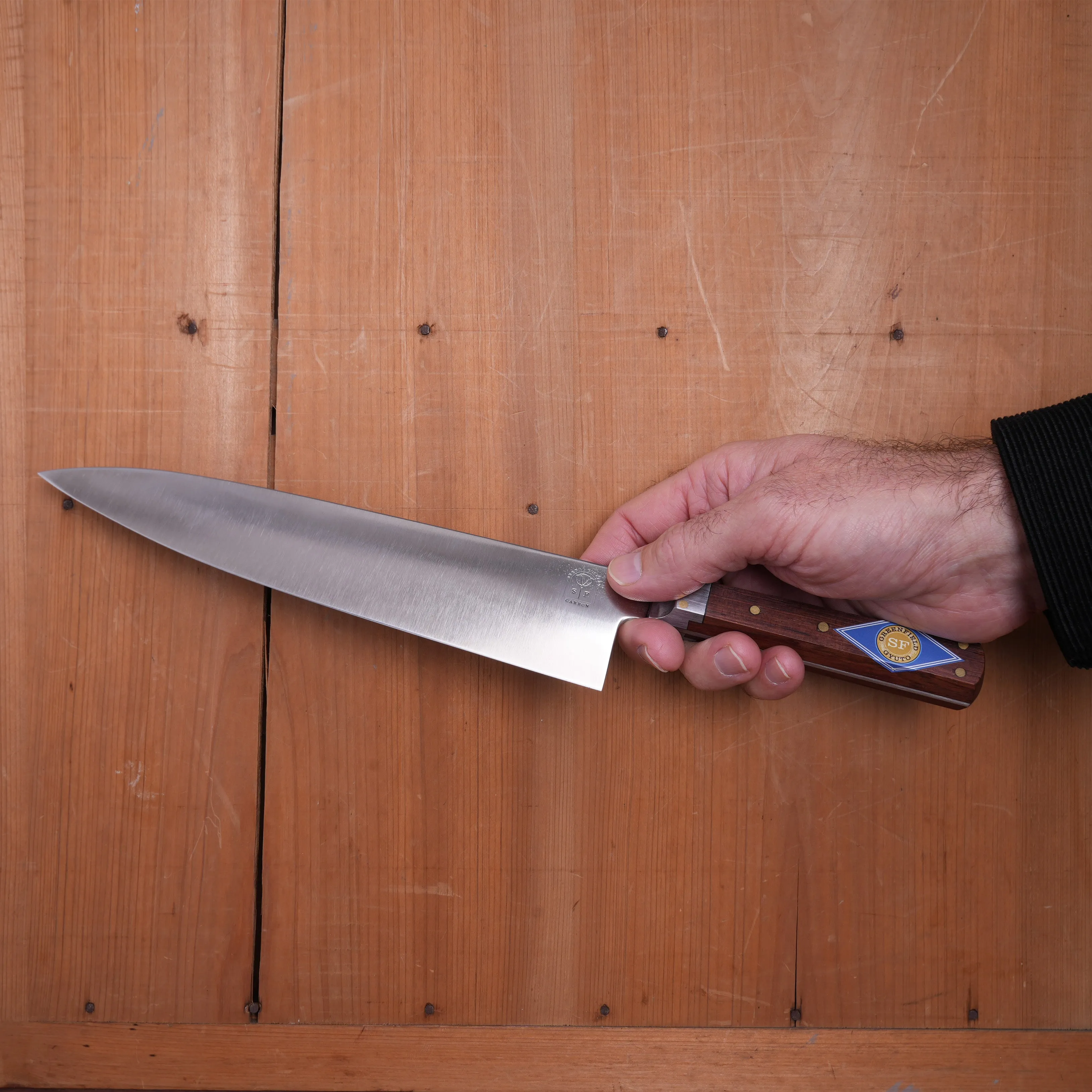 First Edition Greenfield Gyuto 9" Chef Knife Carbon Steel & Padauk