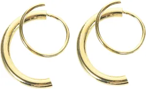 FRCOLOR 2pcs Spiral Twisting Earrings for Women Ear Climbers with Plated Fashionable Earring Easy to Wear Daily Accessory Unique Present Choice