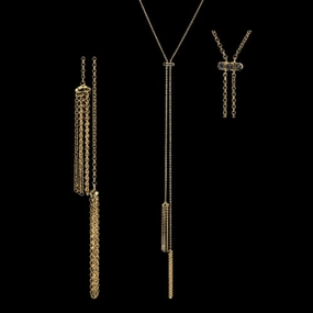 Soft Sparkle Statement Piece ZP1182 Necklace in 14k Gold with Diamonds