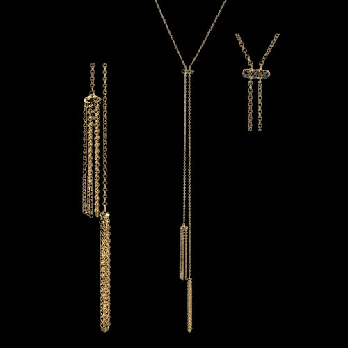 Soft Sparkle Statement Piece ZP1182 Necklace in 14k Gold with Diamonds