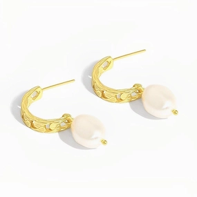 Affordable Adornment Freshwater Pearl Drop Earrings